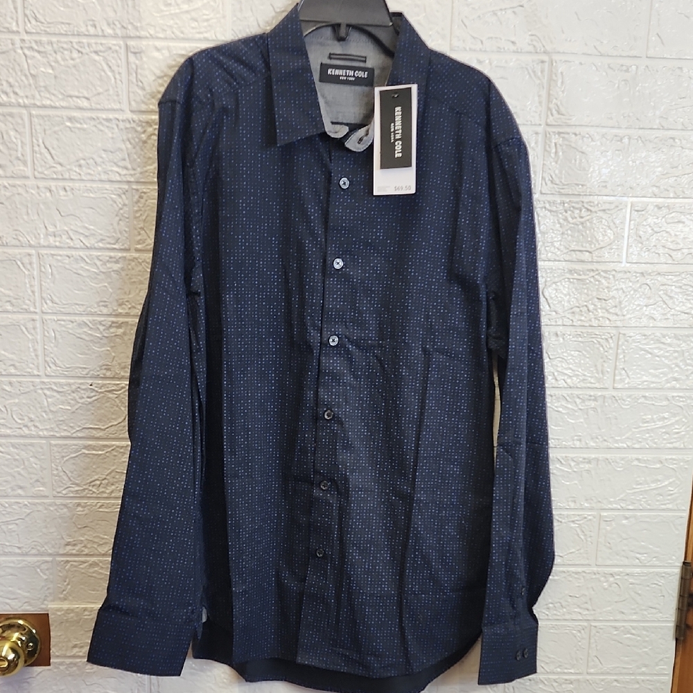 Kenneth Cole Navy Button Down Shirt